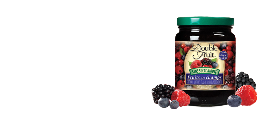 Double Fruit® tartinade de fruits des champs sans sucre ajouté